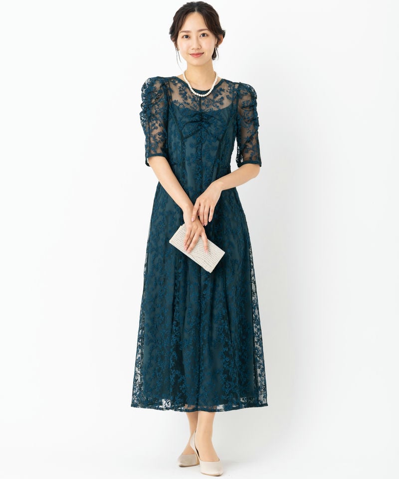 FRAY I.D フレイアイディー エンブロイダリードレス その他 x グリーン