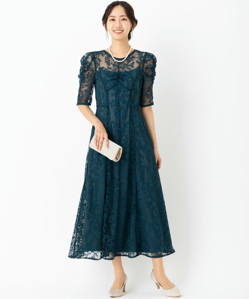 FRAY I.D フレイアイディー エンブロイダリードレス その他 x グリーン