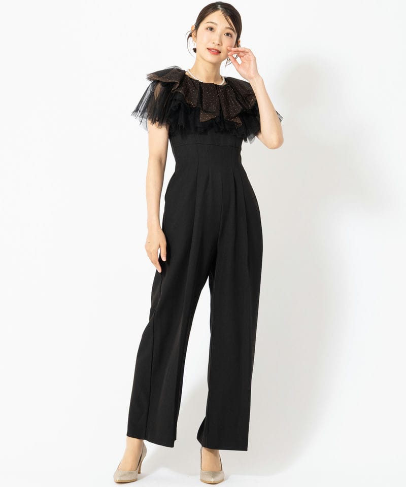 LilyBrown リリーブラウン ラメチュールボレロセットコンビネゾン