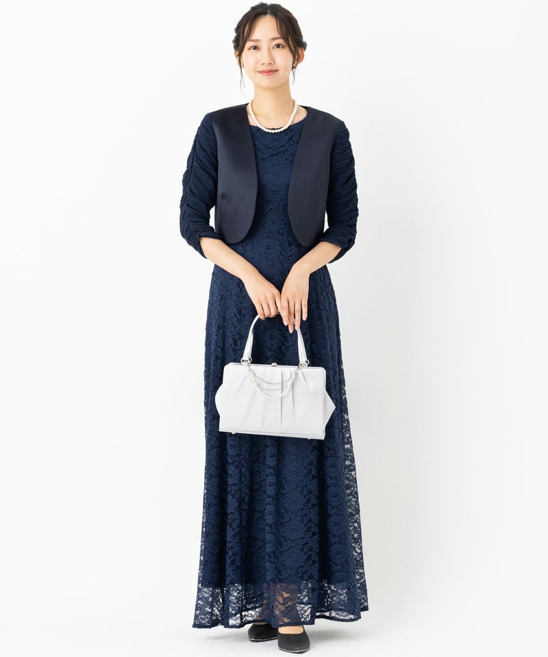 SNIDEL スナイデル ボレロセットジャガードドレス ブラック系 | 結婚式