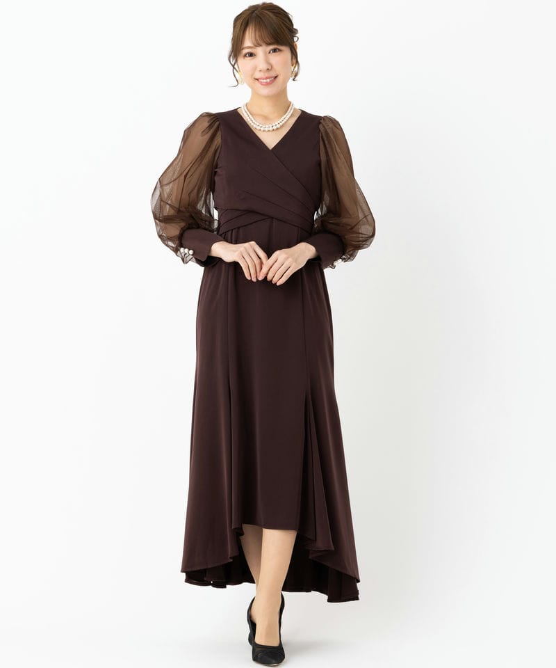Dorry Doll ドリードール クロスデザインドレス ブラウン系 | 結婚式
