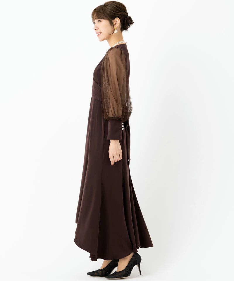 Dorry Doll ドリードール クロスデザインドレス ブラウン系 | 結婚式