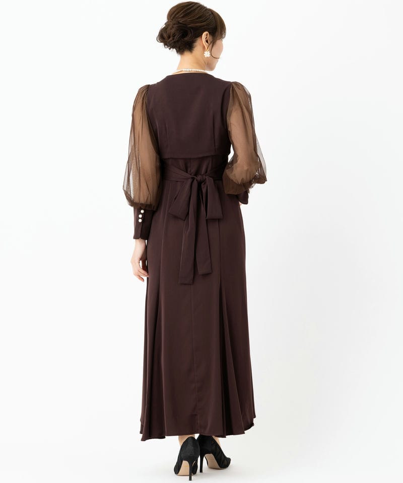 Dorry Doll ドリードール クロスデザインドレス ブラウン系 | 結婚式