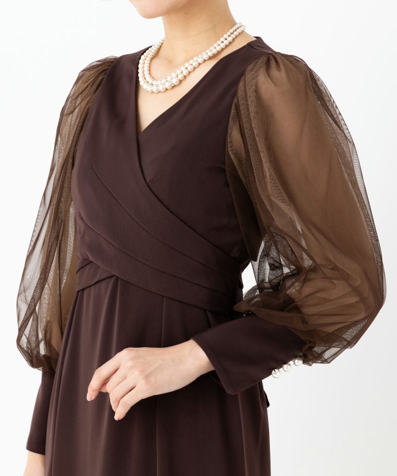 Dorry Doll ドリードール クロスデザインドレス ブラウン系 | 結婚式