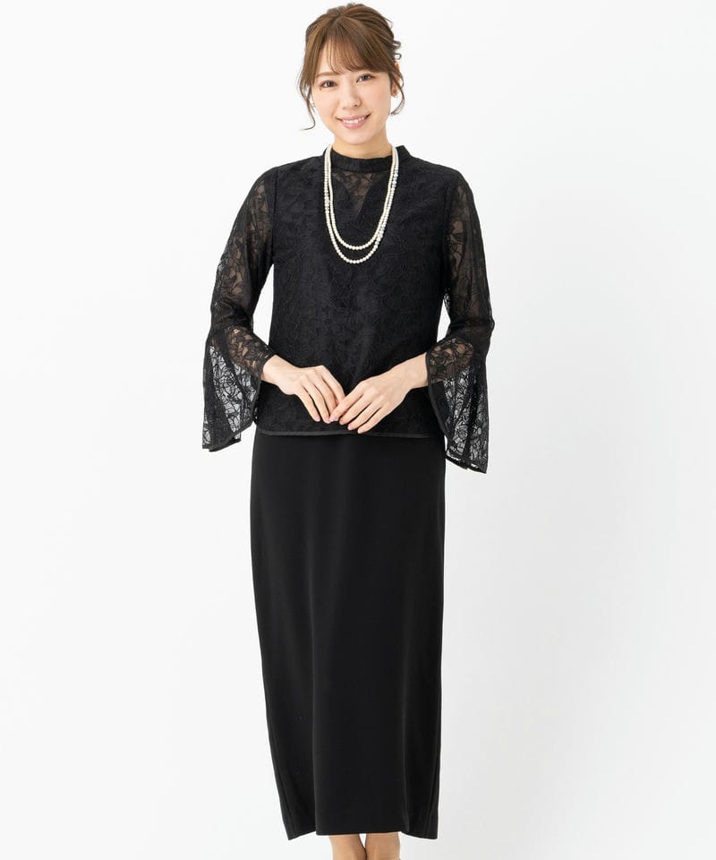 ANDRESD アンドレスド ドレープベロアドレス ブラック系 | 結婚式