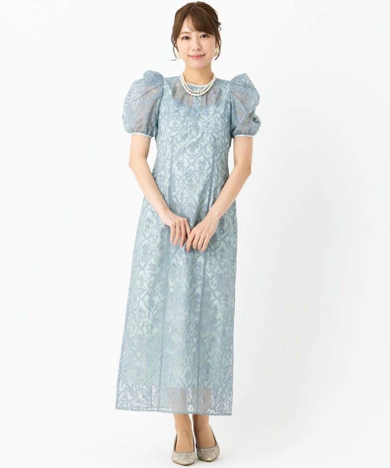 LilyBrown リリーブラウン オーナメントドロウオーガンジードレス