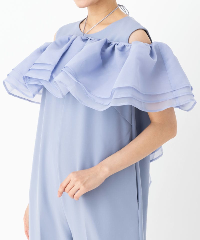 【完売商品】Ameri vintage オケージョンドレス　ロンパース　水色 Ameri VINTAGE アメリヴィンテージ メニーウェイレディライクフリル
