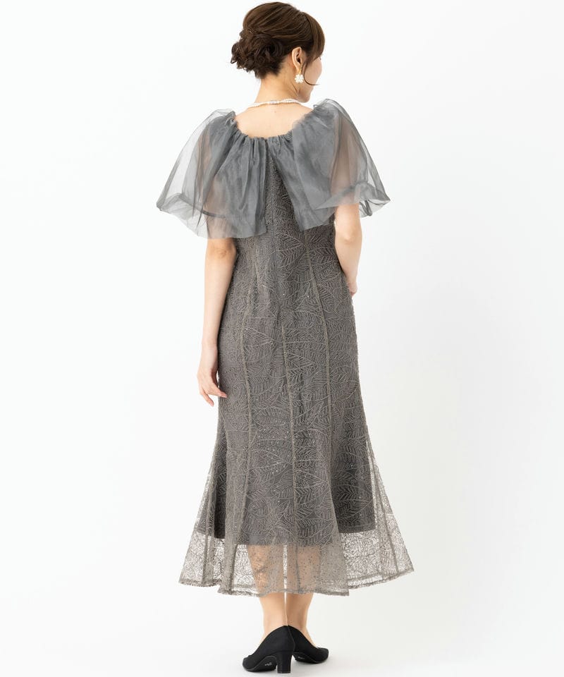 Leja レジャ 2WAYオフショルダーバリエマーメイドレス グレー系 | 結婚