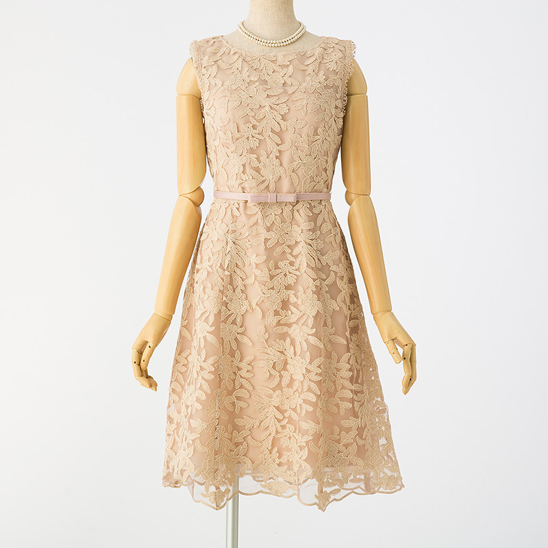 JILL STUART ジルスチュアート ケリーレースドレス その他 x ベージュ