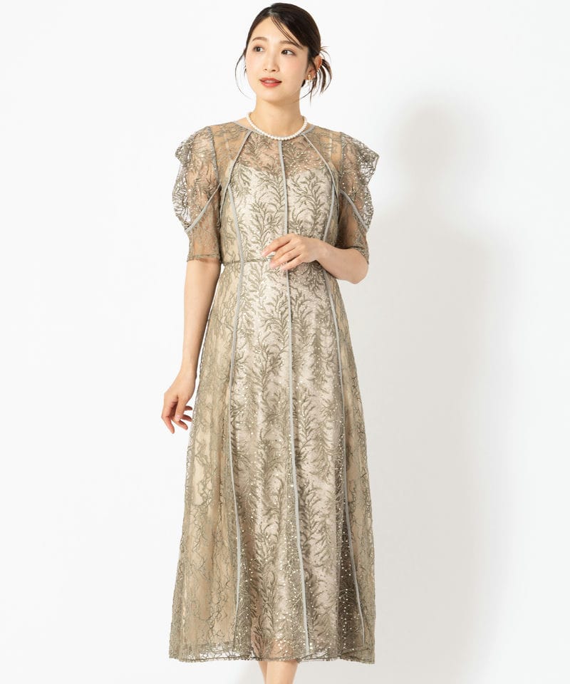 FRAY I.D フレイアイディー スパンコール刺繍レースドレス その他 x