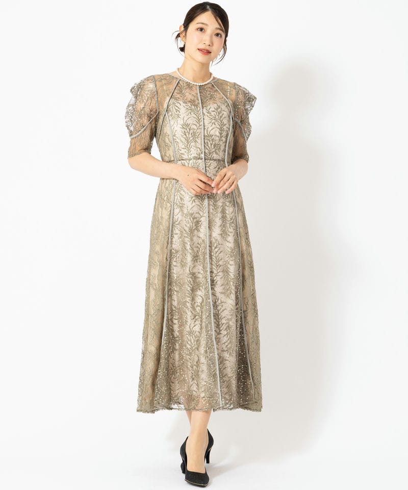 FRAY I.D フレイアイディー スパンコール刺繍レースドレス その他 x