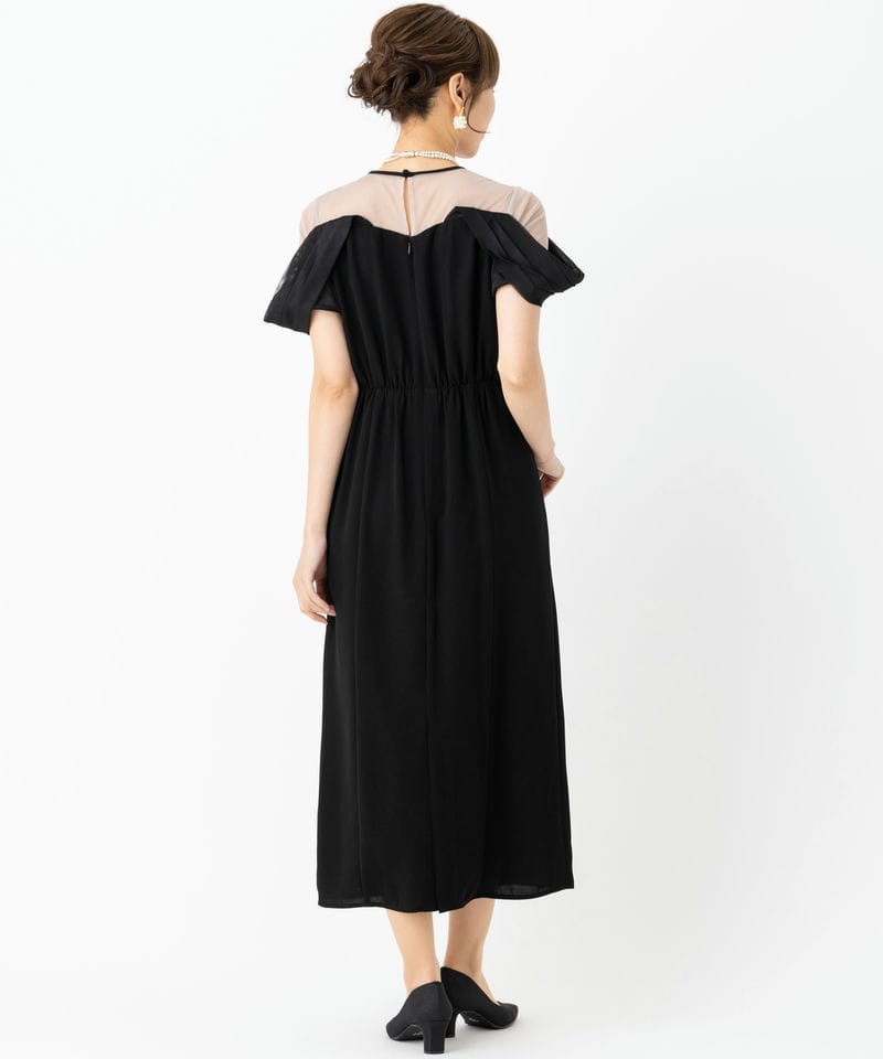 Select Shop ドレープチュールIラインドレス ブラック系 | 結婚式