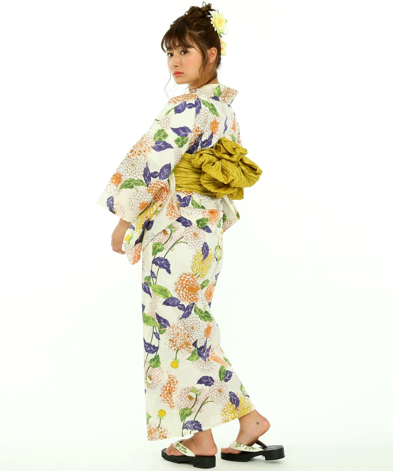 utatane 【浴衣・下駄セット】うたたね「大正浪漫シックな菊づくし