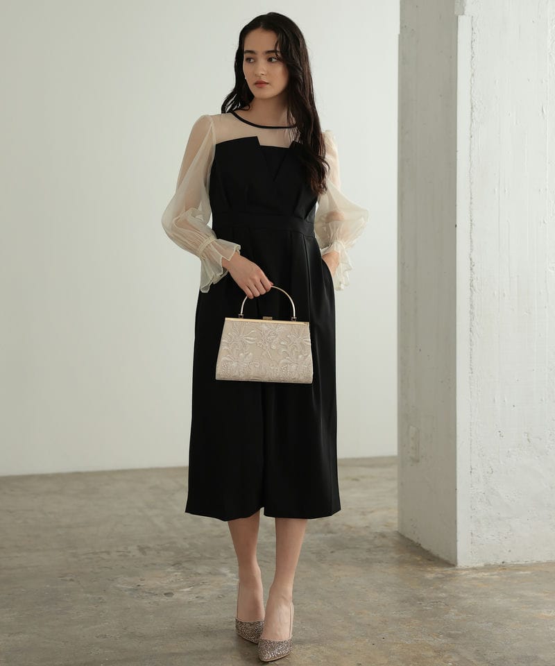Select Shop ビスチェ風デザインドレス ブラック系 | 結婚式パーティー