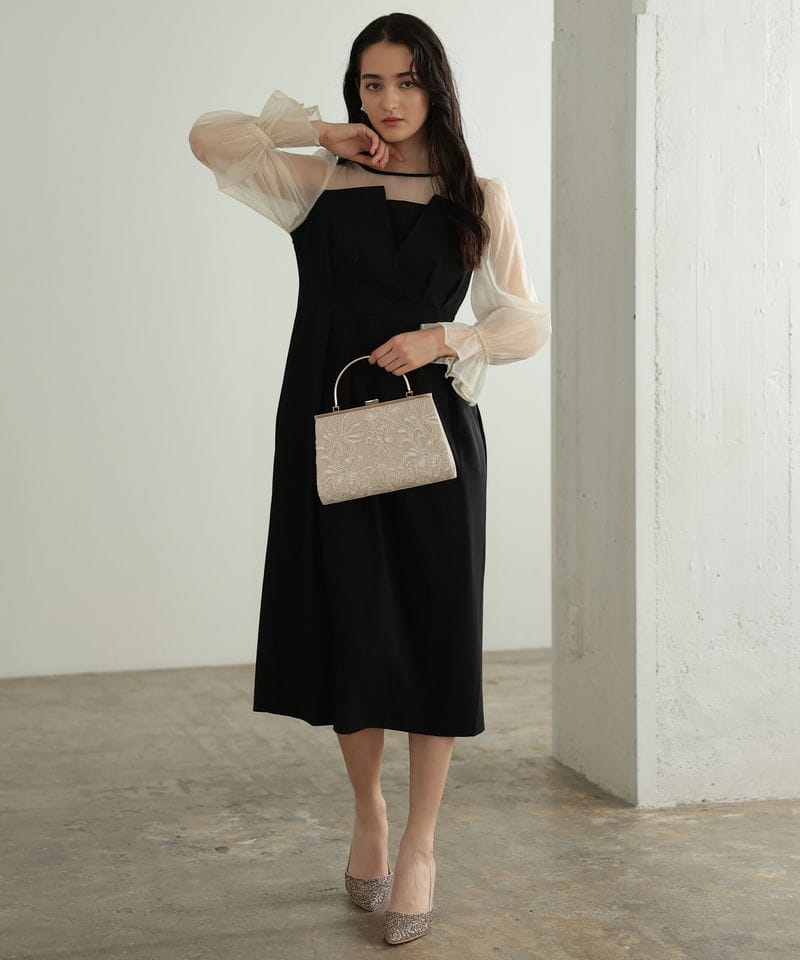 Select Shop ビスチェ風デザインドレス ブラック系 | 結婚式パーティー