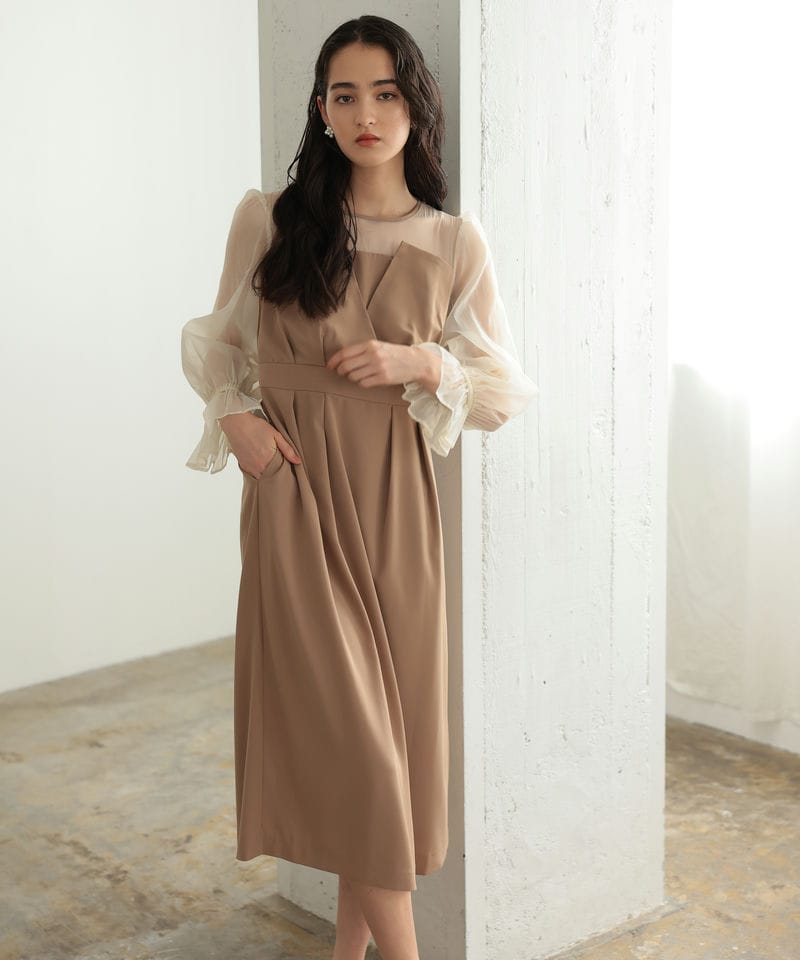 Select Shop レースボレロセットキャミソールドレス ブラック系 x