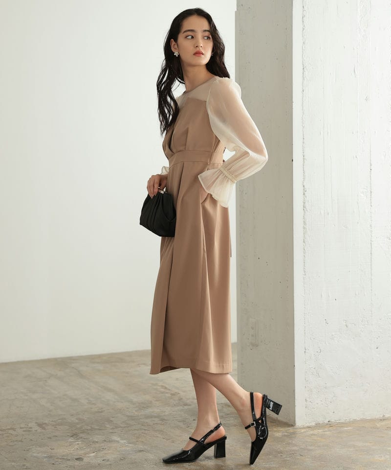 Select Shop ビスチェ風デザインドレス ブラウン系 | 結婚式パーティー