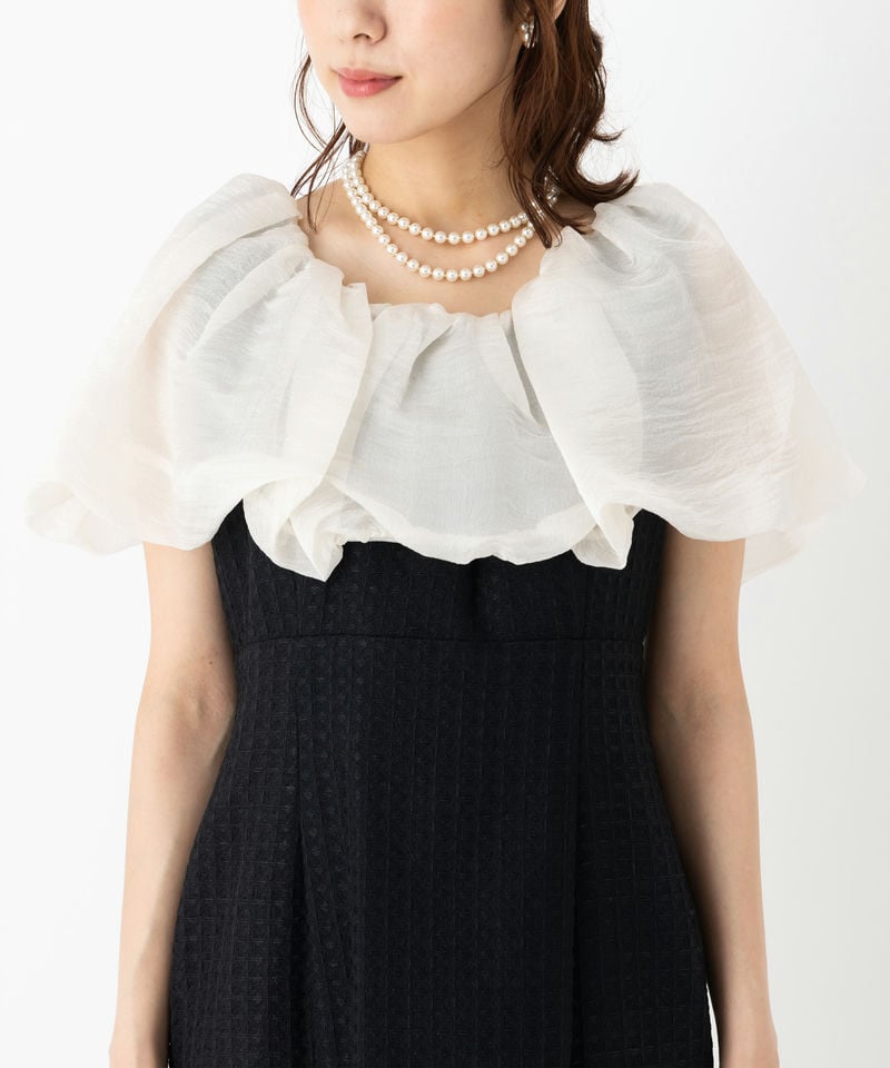 Leja レジャ 2WAYパフスリーブマーメイドドレス ブラック系 | 結婚式