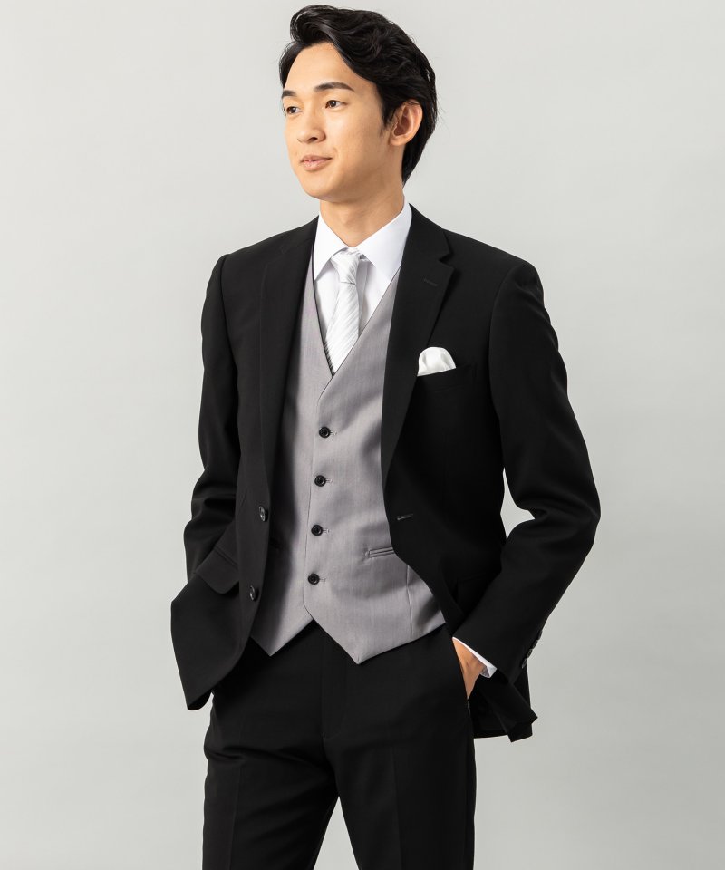 【美品】SUITS SELECT　スリムフィットスーツ　3ピース SUIT SELECT スーツセレクト スリムフィットスリーピーススーツ