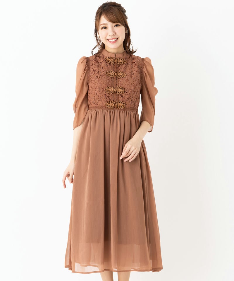 etoll. 【ドレス2点SET】エトル 3wayシフォンボレロ&レースキャミ