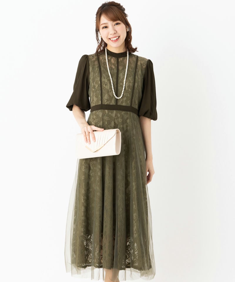 SNIDEL スナイデル ダブルカラーマーメイドドレス ブラック系 | 結婚式