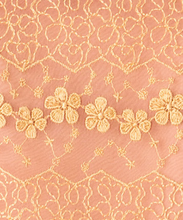 ADELLY アデリー フラワー刺繍ティアードドレス オレンジ系 | 結婚式