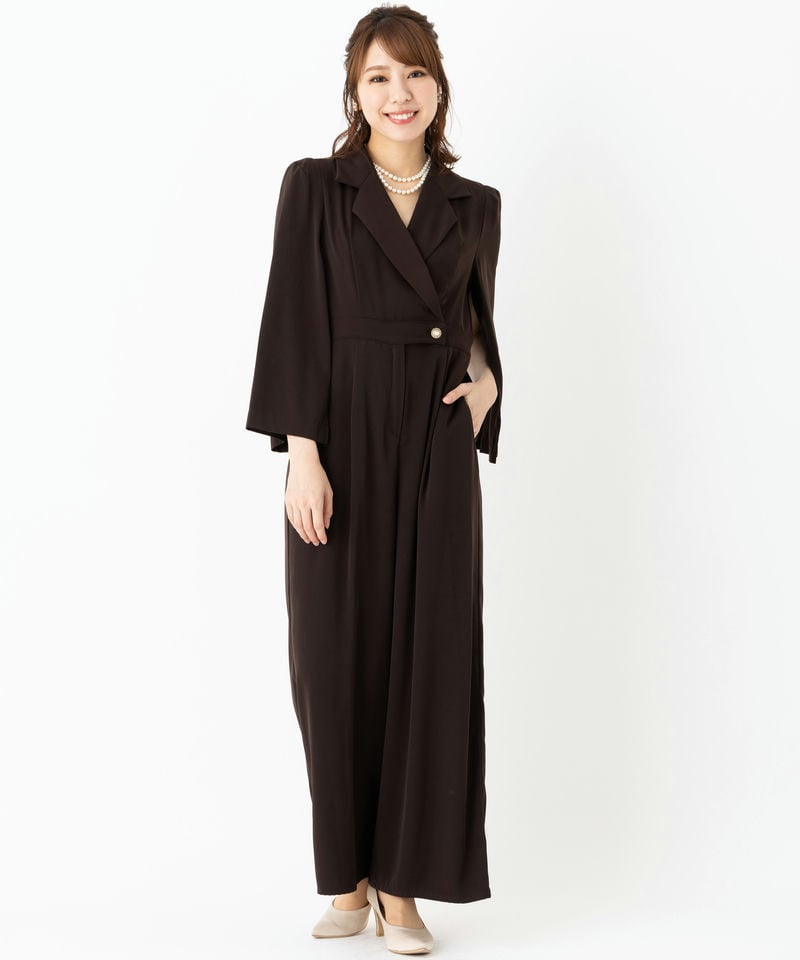 Dorry Doll ドリードール スリットスリーブオールインワンパンツドレス