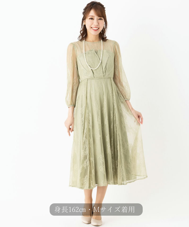 Dorry Doll ドリードール ビスチェ風トップス総レースドレス その他 x