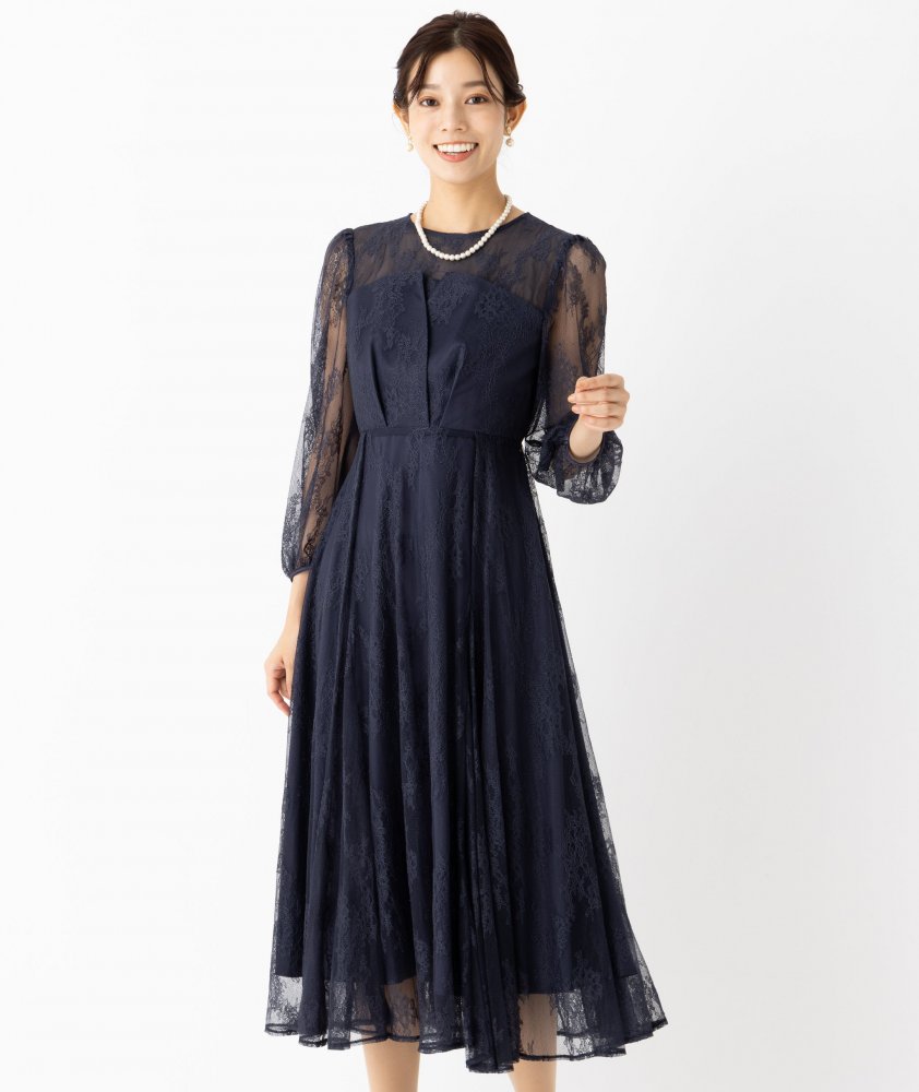 Dorry Doll ドリードール ビスチェ風トップス総レースドレス その他 x