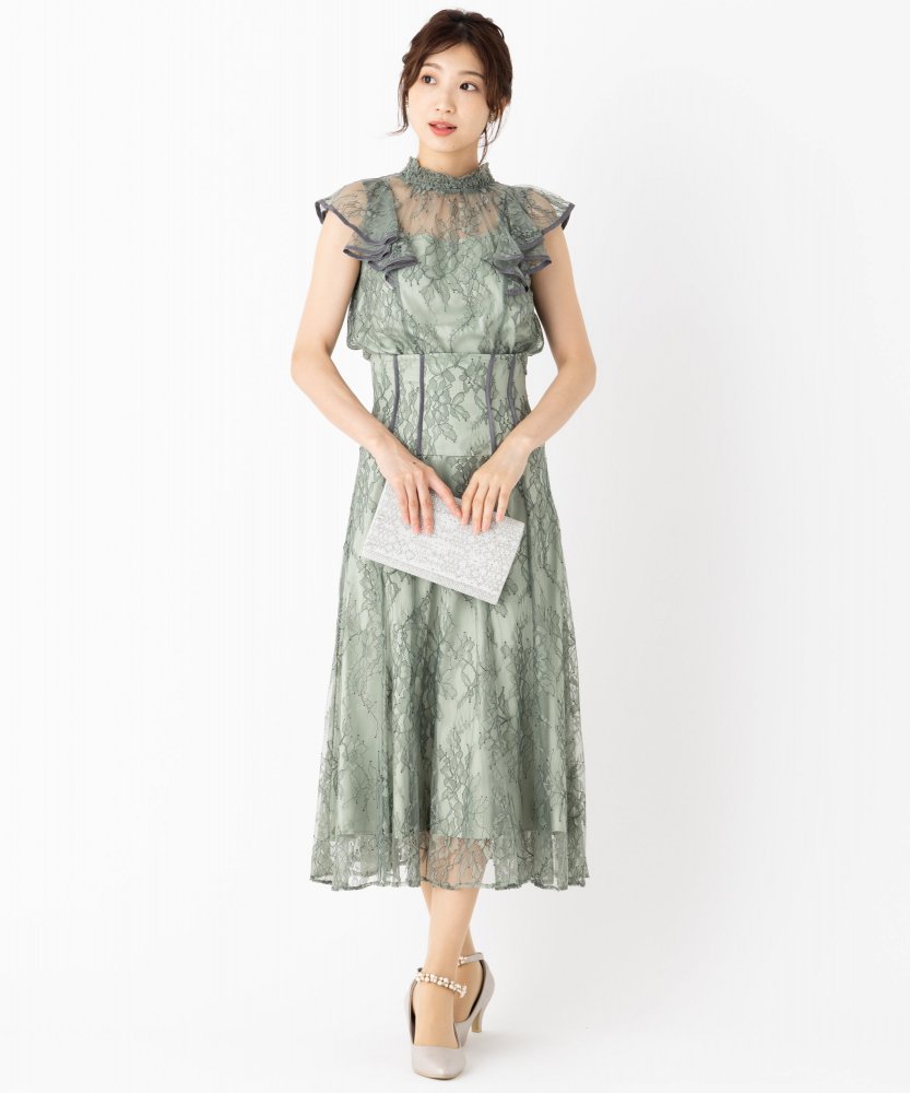 スーツ・フォーマル・ドレス JILL.. JILL STUART ジルスチュアート トリミングレースセットアップドレス