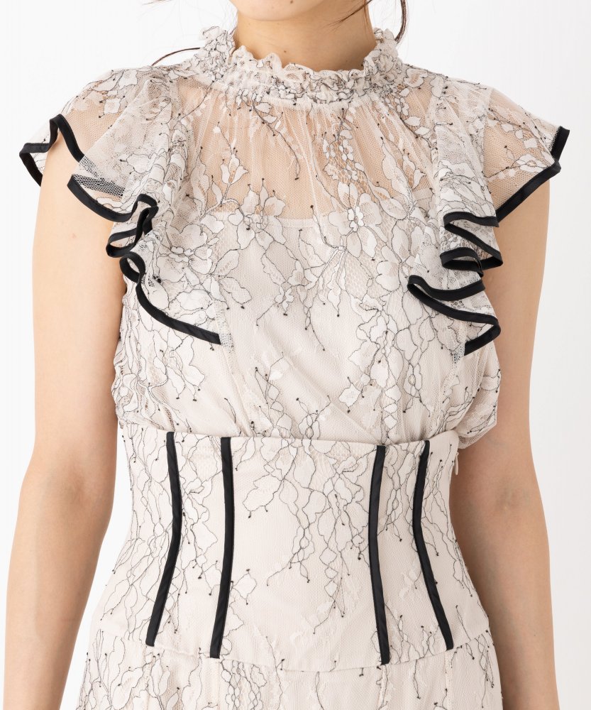 JILL STUART ジルスチュアート トリミングレースセットアップドレス