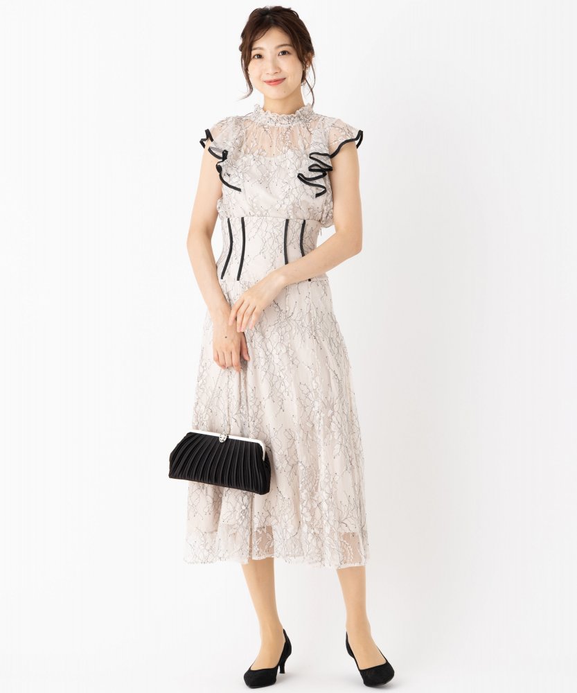 JILL STUART ジルスチュアート トリミングレースセットアップドレス