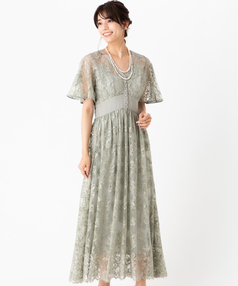 SNIDEL スナイデル ビッグリボンスイッチングレースドレス その他 x