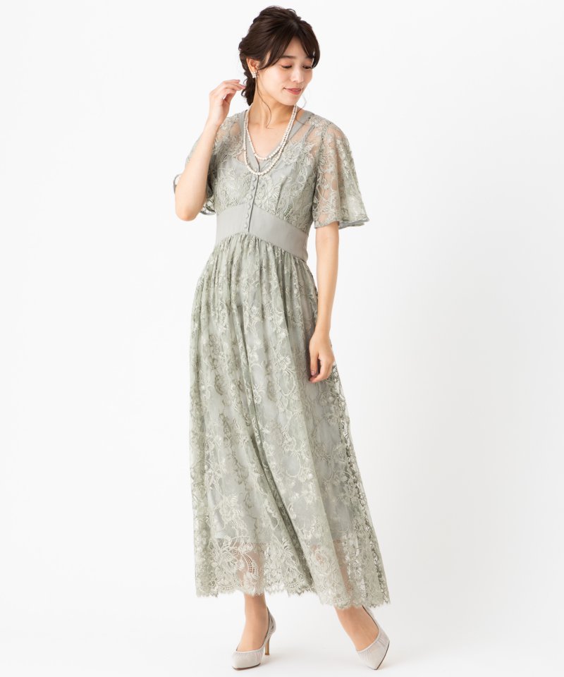 SNIDEL スナイデル ビッグリボンスイッチングレースドレス その他 x