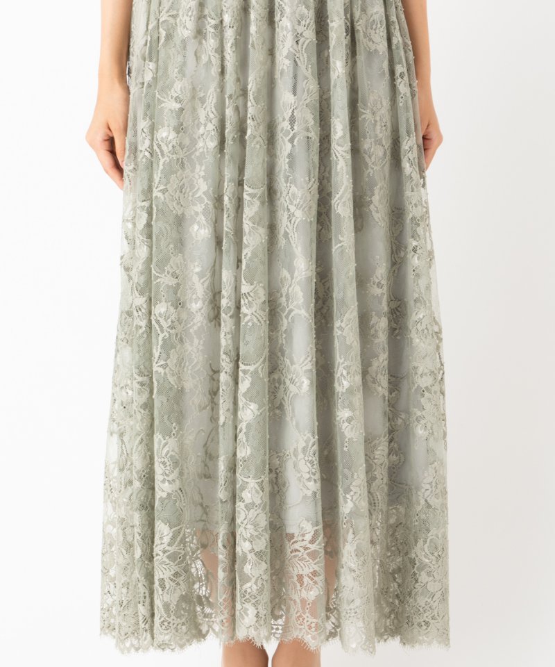 SNIDEL スナイデル ビッグリボンスイッチングレースドレス その他 x