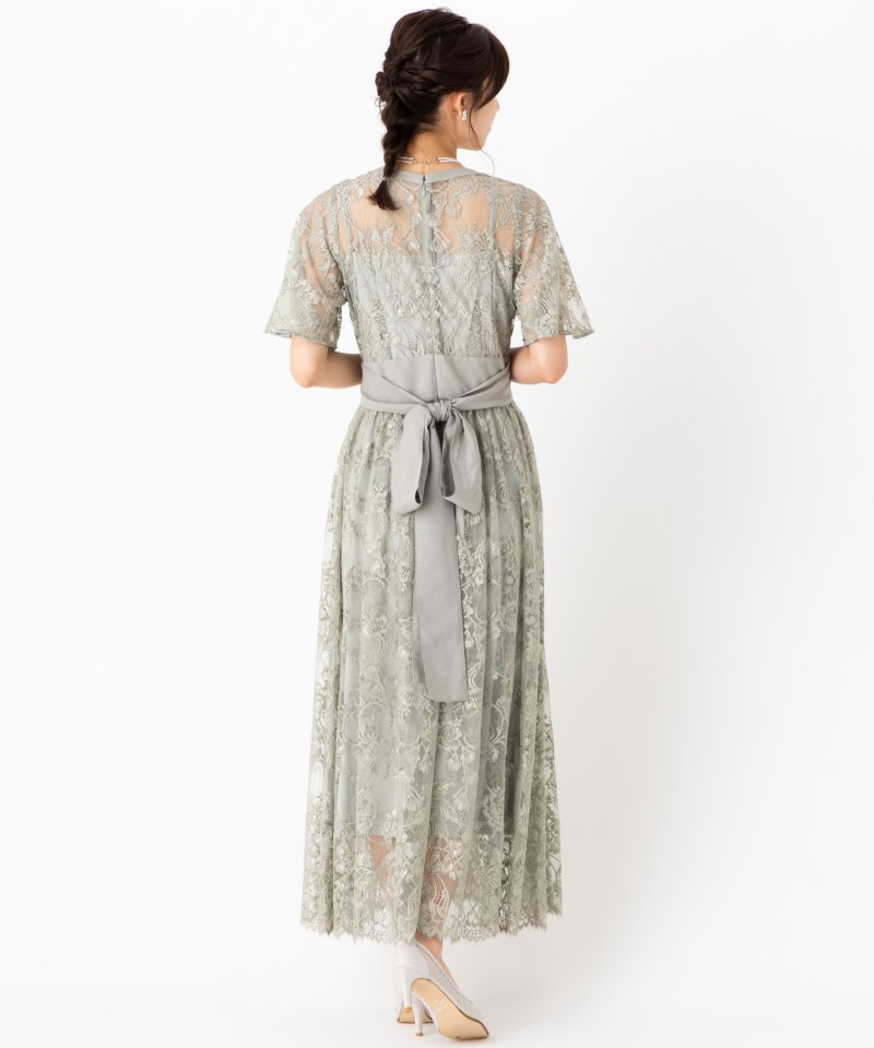 SNIDEL スナイデル ビッグリボンスイッチングレースドレス その他 x