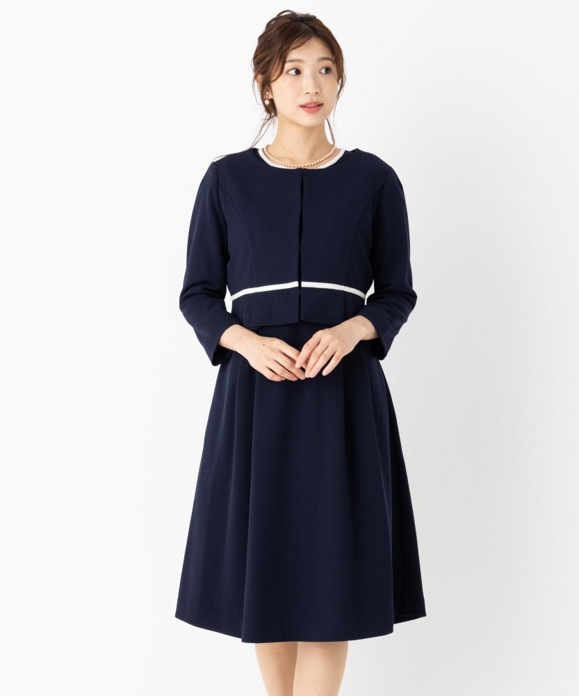 Select Shop 【授乳マタニティ】総レースロングドレス ネイビー系