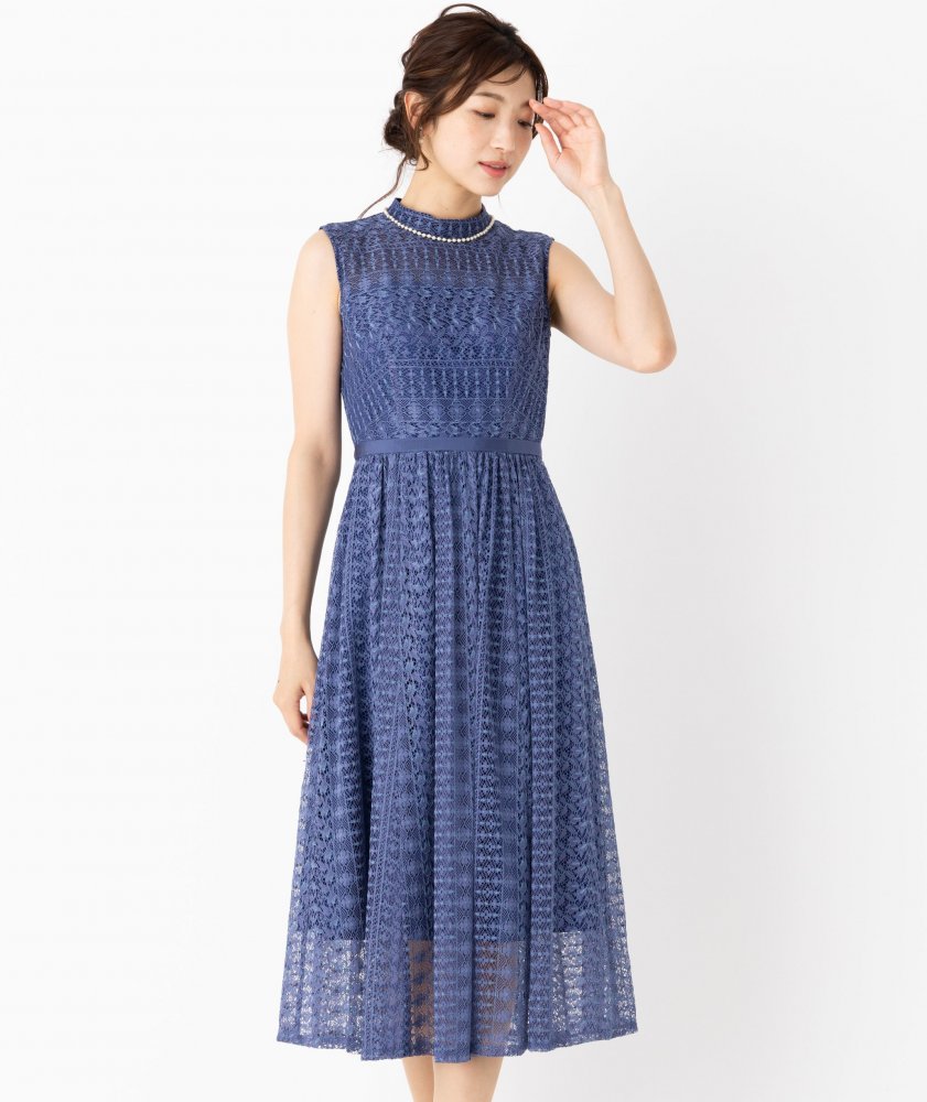 Aimer エメ クロシェ風レースドレス ブルー系 | 結婚式パーティーの