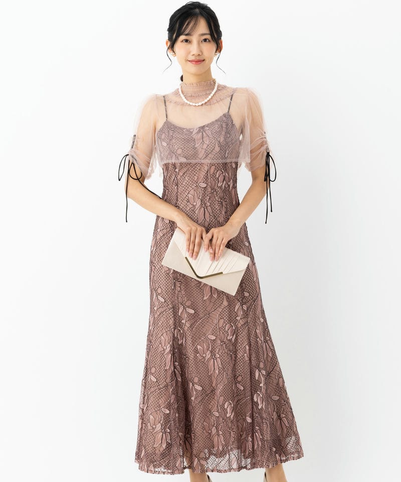 Dorry Doll 【ドレス2点SET】ブラウスセットフラワーレースドレス