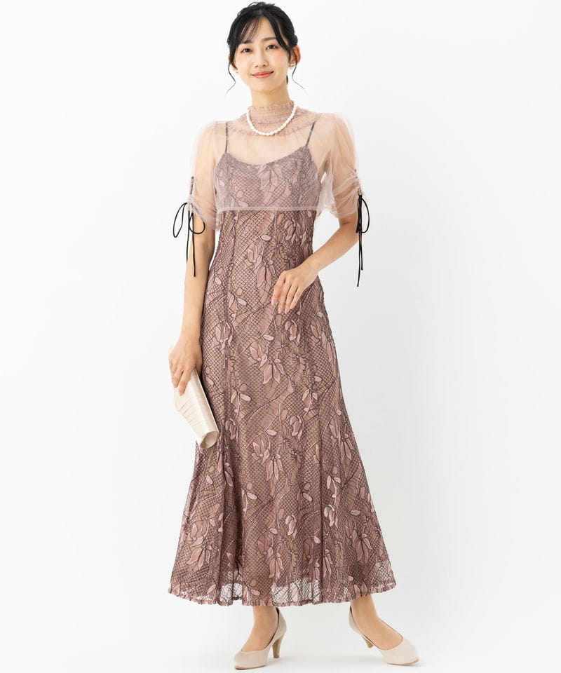 Dorry Doll 【ドレス2点SET】ブラウスセットフラワーレースドレス