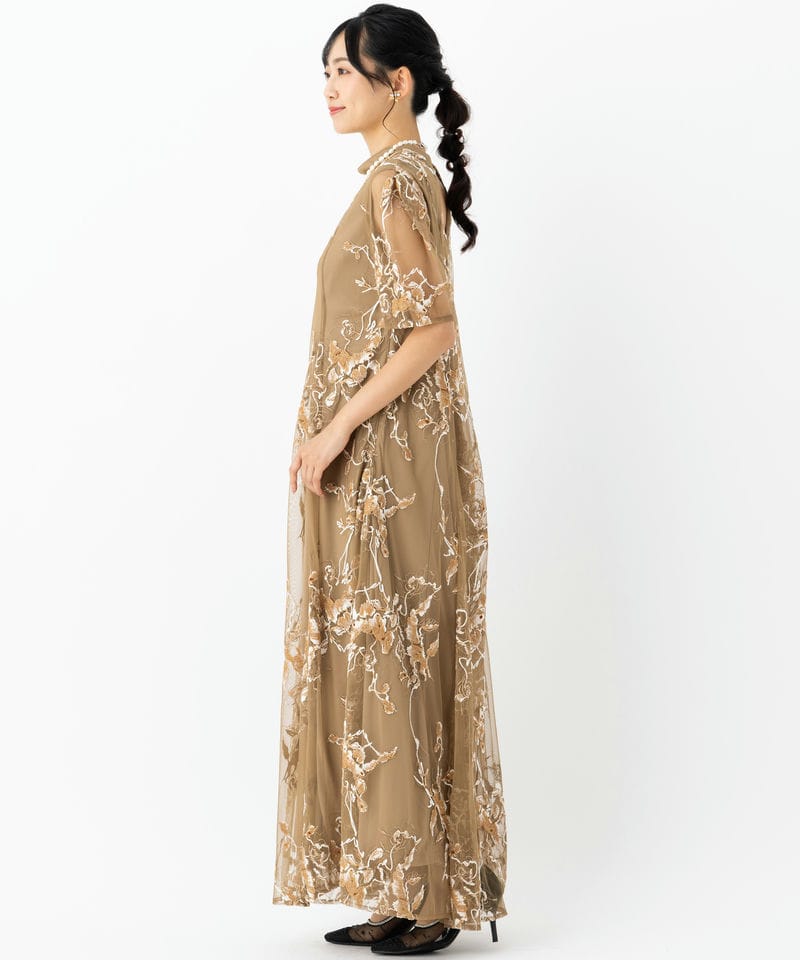 【AMERI】2WAYWILDROSECANVASARTDRESSドレス 結婚式 Ameri VINTAGE アメリヴィンテージ 2WAYワイルドローズキャンバス