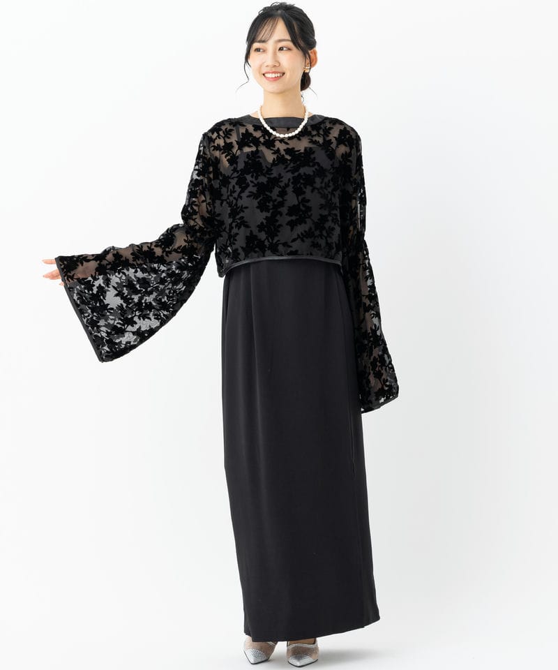 CIAOPANIC チャオパニック ベロアフラワーボレロ付きキャミドレス