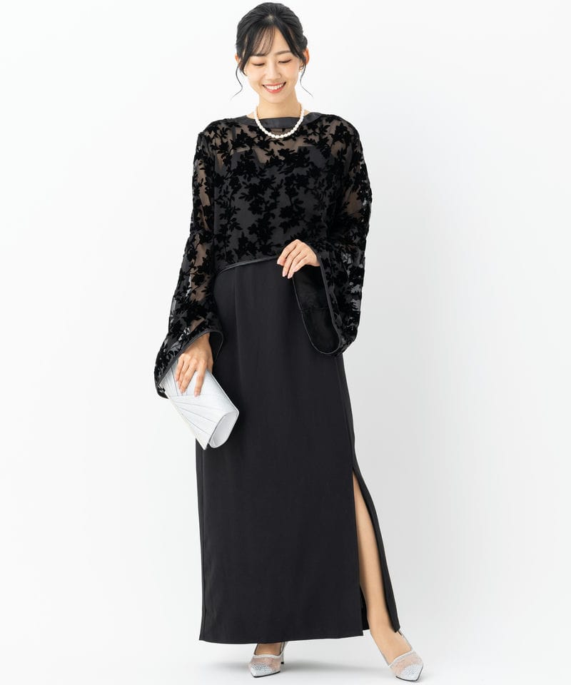 CIAOPANIC チャオパニック ベロアフラワーボレロ付きキャミドレス