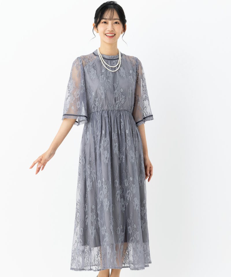 BLUEEAST ブルーイースト バックリボンレースオケージョンドレス