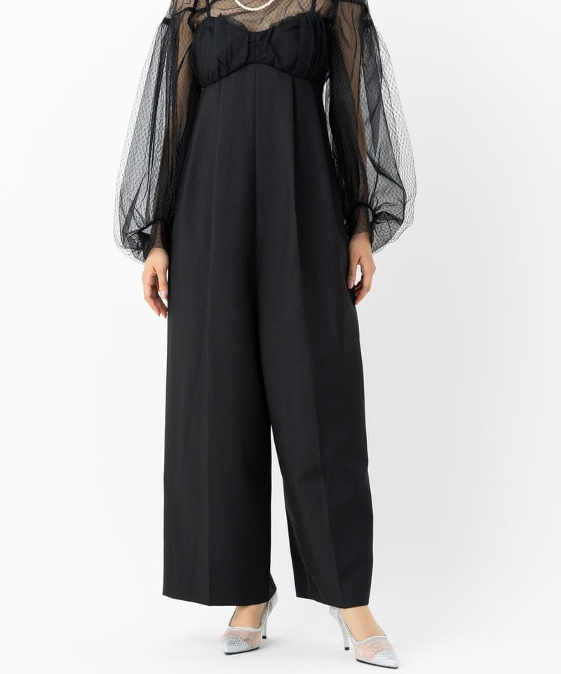 ameri vintage チュールロンパース　オケージョンドレス Ameri VINTAGE アメリヴィンテージ ネットチュールトップレイヤード