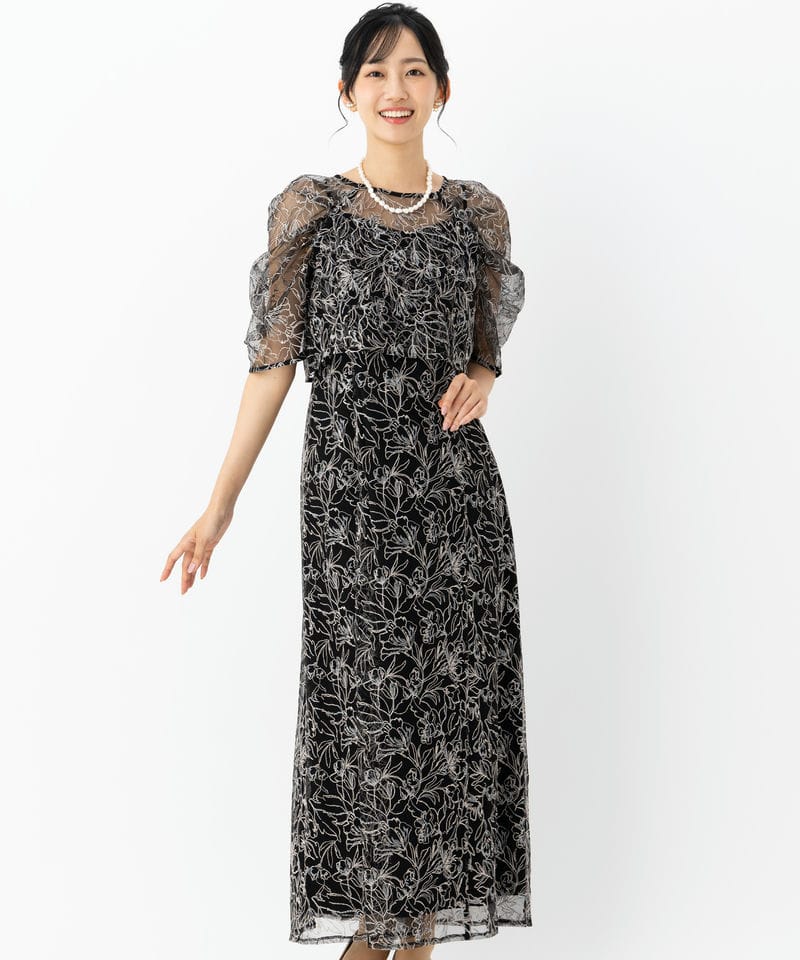 LE'RURE リルアー ホールレースレイヤードドレス レッド系 | 結婚式