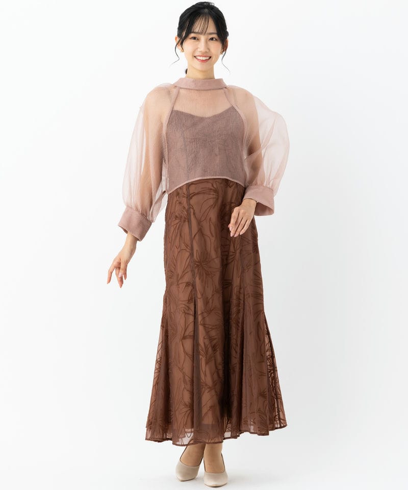 Dorry Doll ボウタイボレロセットドレス　Sサイズ Dorry Doll ドリードール ボウタイボレロセットドレス ブラウン系