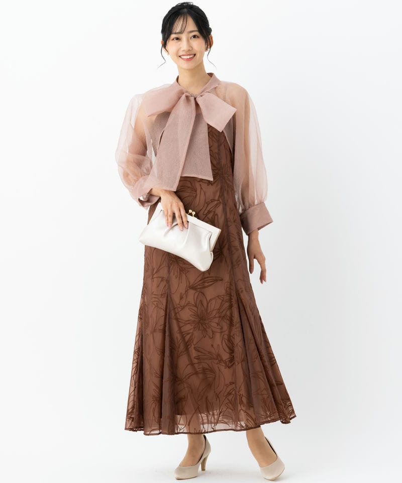 Dorry Doll ドリードール ボウタイボレロセットドレス ブラウン系