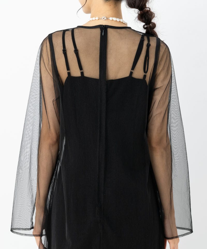 callarus カラルス ラメチュール使い2WAY刺繍デザインロングドレス