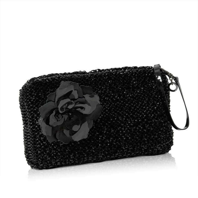 ANTEPRIMA アンテプリマ クラッチバッグ マルチフィオーリ ブラック系